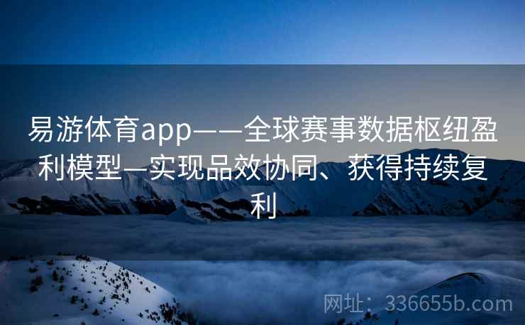 易游体育app——全球赛事数据枢纽盈利模型—实现品效协同、获得持续复利