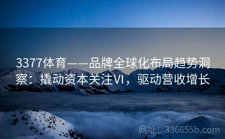 3377体育——品牌全球化布局趋势洞察：撬动资本关注Ⅵ，驱动营收增长