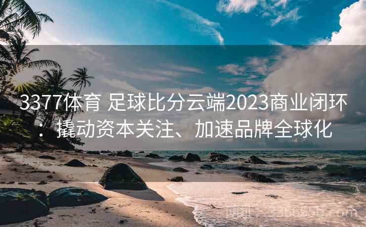 3377体育 足球比分云端2023商业闭环：撬动资本关注、加速品牌全球化