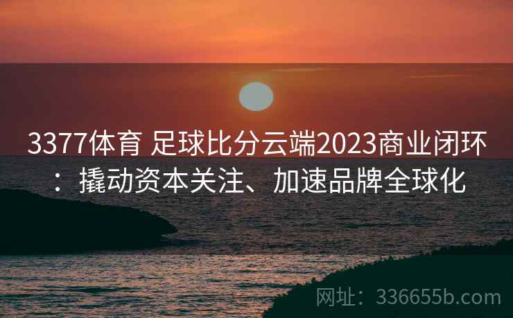 3377体育 足球比分云端2023商业闭环：撬动资本关注、加速品牌全球化