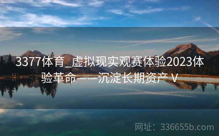 3377体育_虚拟现实观赛体验2023体验革命——沉淀长期资产Ⅴ