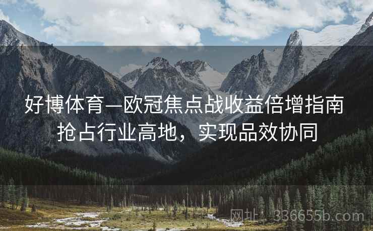 好博体育—欧冠焦点战收益倍增指南 抢占行业高地，实现品效协同